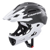 cratoni c-maniac - mtb helm full face black white matt - mountainbike helm - world wide bestseller