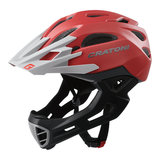 cratoni c-maniac - mtb helm full face red grey matt - mountainbike helm - world wide bestseller