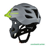cratoni c-maniac - mtb helm full face grey-lime matt - mountainbike helm -  back