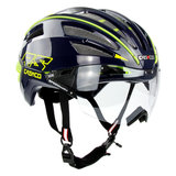 casco speedairo 2 rs blauw neongeel race fiets helm - beste racefietshelm - zij