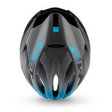 MET rivale black shaded cyan zwart blauw race fiets helm - zeer lichte racefiets helm boven