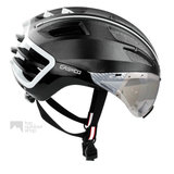 casco speedairo 2 zwart race fiets helm met vizier carbonic 04.5016.U