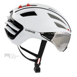casco speedairo wit race fiets helm met vizier carbonic 04.5014