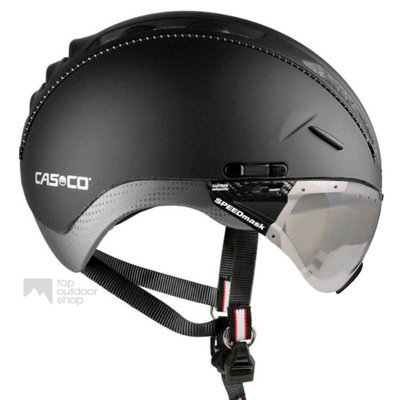 Casco Roadster zwart e bike helm + vautron vizier (meekleurend) - Gratis montage!