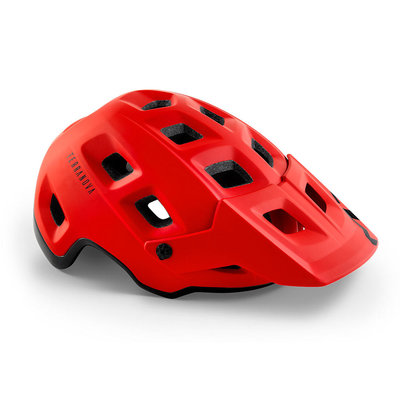 MET Terranova mtb helm rood - met afneembaar vizier - kan optioneel met verlichting