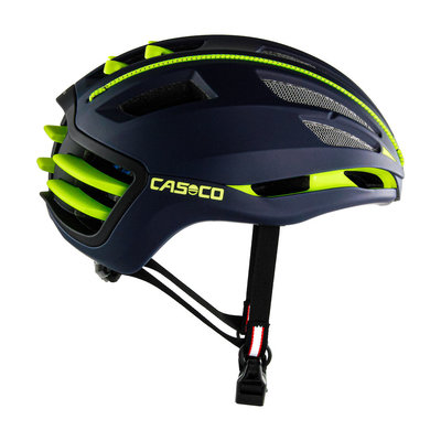 Casco SPEEDAIRO 2 blauw-geel - kan met vizier! - Pedelec helm - Schaatshelm - Race fiets helm