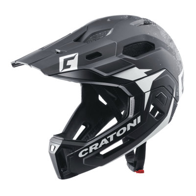 cratoni c-maniac 2.0 MX black white - mtb helm vollgesicht mit cameraport