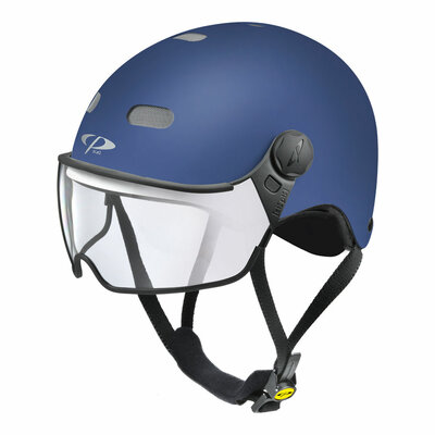 CP Carachillo E-Bike Helm blau - Wählen Sie aus klar oder selbsttönend Visier - Auch Nr.1 für Brillenträger!