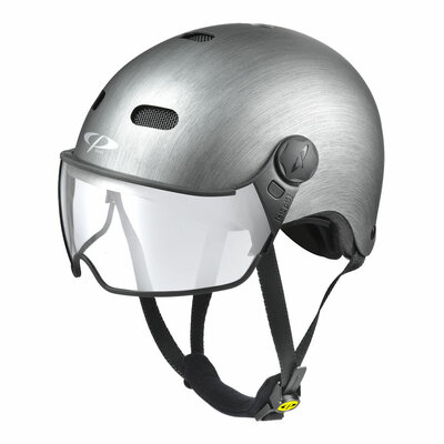 CP Carachillo E-Bike Helm Metallic - Wählen Sie aus klar oder selbsttönend Visier - Auch Nr.1 für Brillenträger!