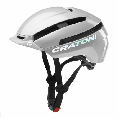Cratoni C-Loom 2.0 weiß glänzend E-Bike Helm - Helm mit Beleuchtung