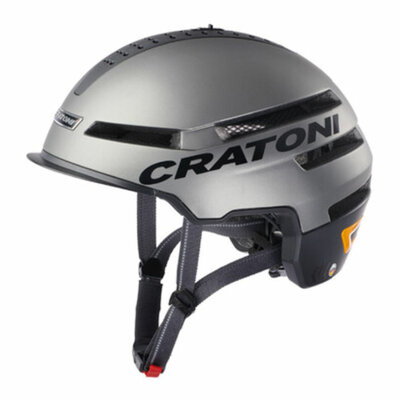 Cratoni Smartride 1.2 anthrazit - Pedelec Helm mit Lautsprechern, Licht und App - Kann mit Visier
