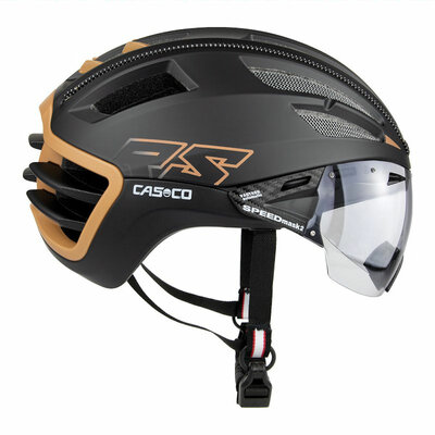 Casco SPEEDAIRO 2 RS zwart met Vautron (☁/☀) vizier - Schaatshelm & Racefietshelm