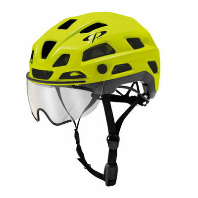 CP Cylite geld fluo E-bike Helm mit Visier | Mit 340 gram einer der leichtesten Visierhelme auf dem Markt !